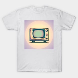 Aesthetic Pastel Color 90s Style Vintage TV Drawing T-Shirt